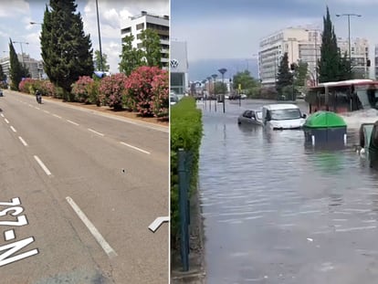Vídeo | El antes y el después de la tromba de agua en Zaragoza
