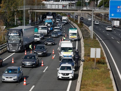 Tráfico en la carretera M-40 de Madrid, el pasado día 1 de diciembre.