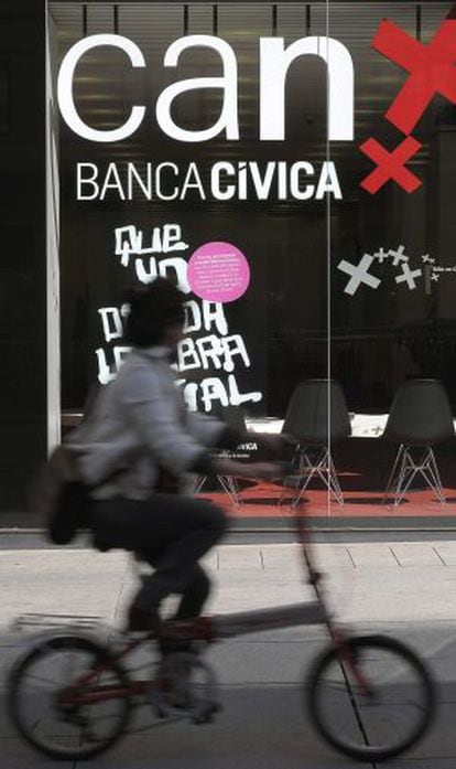 Sucursal de Banca Cívica en el centro de Pamplona.