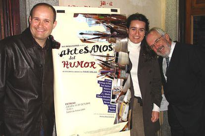 El director David Orejas, la productora y guionista, María Paz Orejas, y el humorista gráfico Antonio Fraguas, &#39;Forges&#39;.
