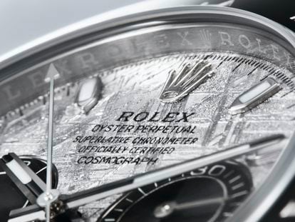 Detalle de la esfera de meteorito del nuevo Oyster Perpetual Cosmograph Daytona de Rolex.