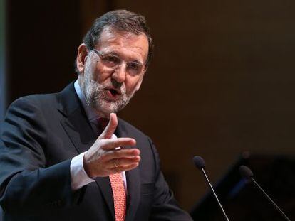 El Presidente Rajoy en el acto de autonomos el 14 de marzo de 2015.