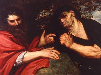'Demócrito y Heráclito', de Rubens (1603).
