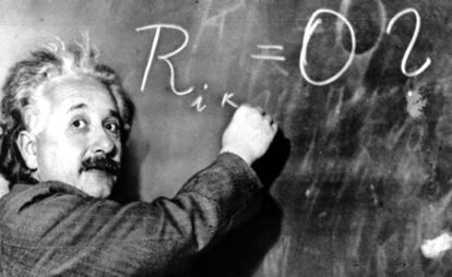 Albert Einstein, fotografiada en el Instituto Carnegie de California, en 1931.