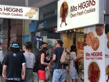 Una tienda de 'cookies' caseras Mrs Higgings en el centro de Auckland (Nueva Zelanda).