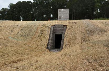 Entrada a la cueva artificial para mamíferos en Tennessee.