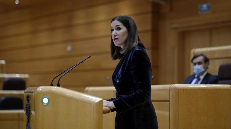 La senadora ciudadana Ruth Goñi intervino durante una sesión plenaria.