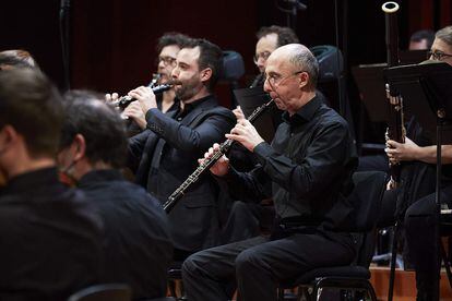 Músicos de la Orquesta de la Suisse Romande.
