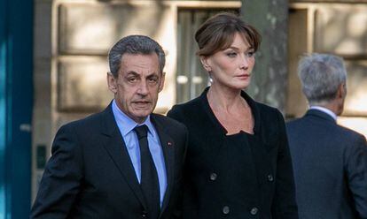 Nicolas Sarkozy y Carla Bruni, en París en septiembre de 2019.