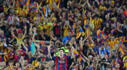 Messi celebra el primer gol
