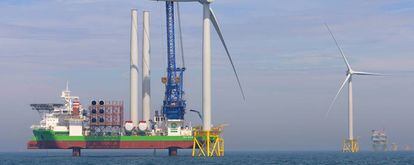 Implantaci&oacute;n de turbinas este verano en la zona de explotaci&oacute;n de EA1 en el Mar del Norte.