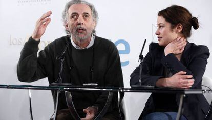 Fernando Trueba y Aida Folch, en la presentación de los finalistas para los Goya.