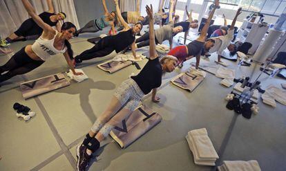 Una clase de gimnasia conTracy Anderson.