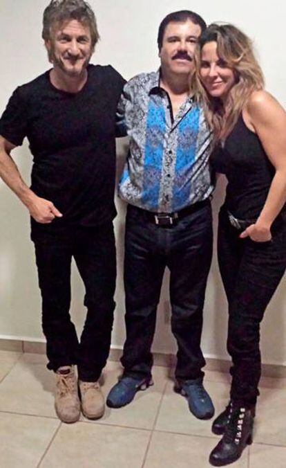 Sean Penn, el Chapo y Kate del Castillo en octubre de 2015.