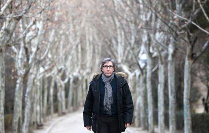 David Trueba, en el Parque de la Quinta de los Molinos, en Madrid.