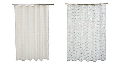 Ducha con cortinas  Ideas de medio baño, Cortinas de ducha, Barras de  cortina de ducha