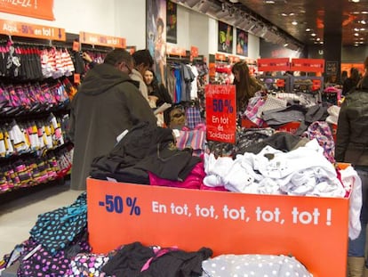 Interior de una tienda de Barcelona.