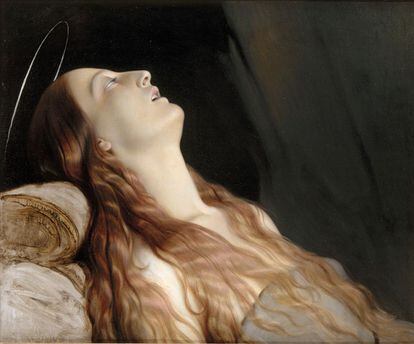 &#039;La muer del artista, Louise Vernet, en su lecho de muerte&#039;, 1845-46, Paul Hippolyte Delaroche