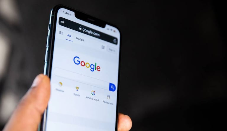 Buscador de Google en un iPhone, en una imagen de archivo.
