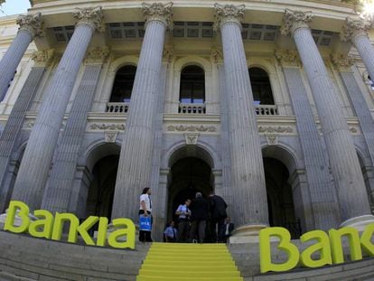 Salida a Bolsa de las acciones del grupo Bankia en julio de 2011.