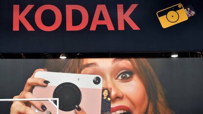 Expositor de Kodak en la feria tecnológica en Las Vegas