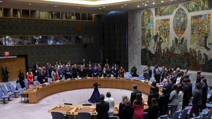 Los miembros del Consejo de Seguridad, este lunes.