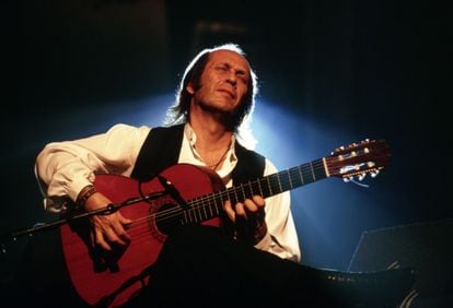 El músico Paco de Lucía en el Festival de Montreux, el 8 de julio de 1996.