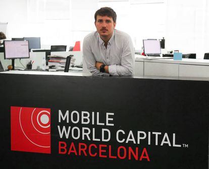 Pep G&oacute;mez en la oficina de MWC Barcelona.