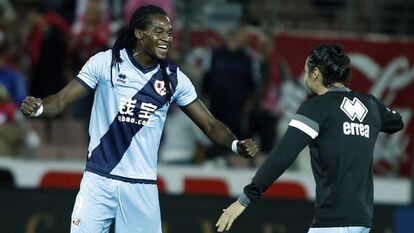 Manucho muestra su alegría tras marcar el 0-1.