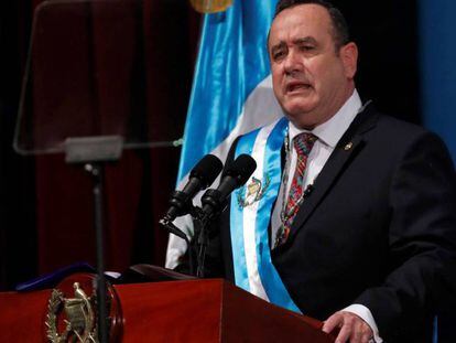 El nuevo presidente de Guatemala, Alejandro Giammattei. En el video, el discurso del nuevo mandatario.