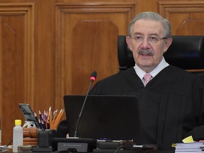 Luis María Aguilar durante una sesión en la Suprema Corte de Justicia de la Nación.