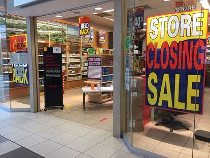Una de las tiendas de la ciudad de Toronto que se ve obligada a echar el cierre por el impacto de la pandemia.