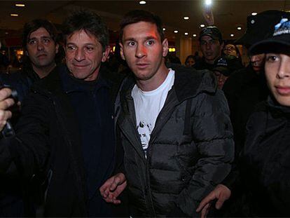 Messi, a su llegada a Buenos Aires.