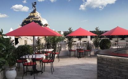 Terraza del The Principal Hotel Madrid.