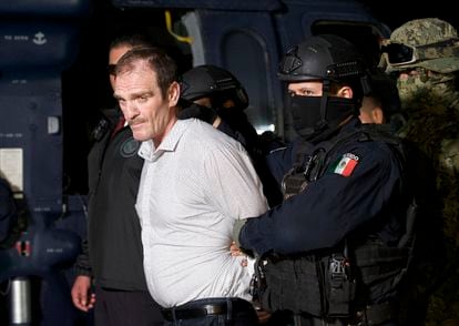 Hector 'El Güero' Palma, en una foto de su detención del 15 de junio de 2016 al llegar a México.