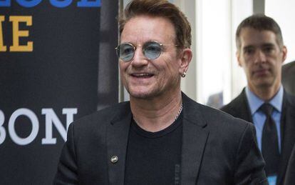 Bono, durante una conferencia en Montreal. 
