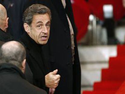 Sarkozy, el domingo en el partido del PSG.