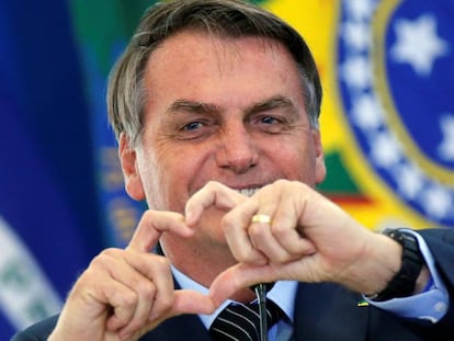 El presidente Jair Bolsonaro, la semana pasada en Brasilia.