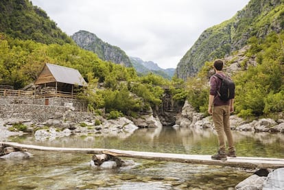 El merendero de Nderlysaj, en el parque nacional de Theth, en el norte de Albania. 