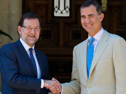 Rajoy y Felipe VI, en el Palacio de Marivent.