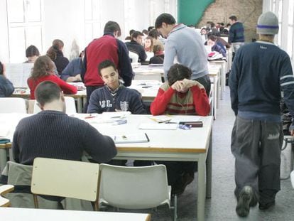 Aula de estudio en la facultad de Medicina de la Universidad de Sevilla.