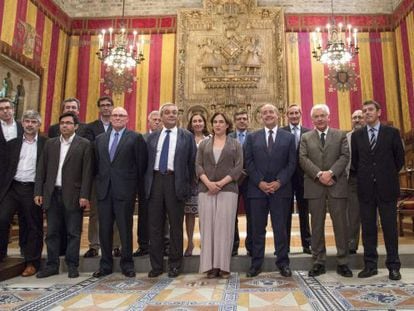 Reunión del patronado del MWC con el Ayuntamiento de Barcelona.