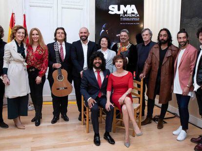 Algunos de los participantes en la 14ª edición de Suma Flamenca, este jueves en Madrid.