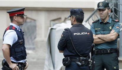 Representantes de los Cuerpos y fuerzas de seguridad del Estado en Delegación del Gobierno en Cataluña.