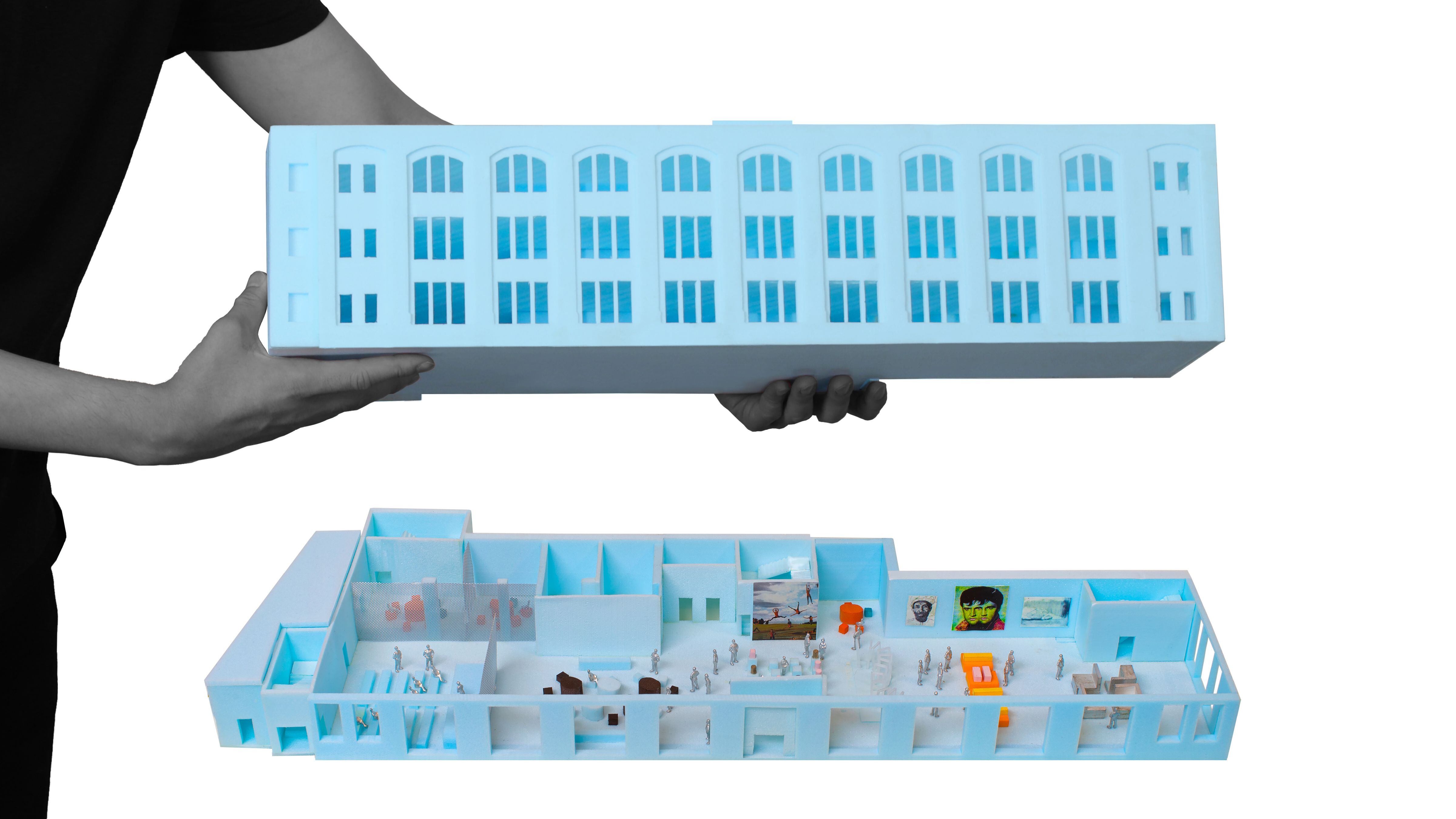 Maqueta del proyecto de la agencia OMA para el Centro Pompidou x Jersey City, que conducirá el arquitecto Jason Long.