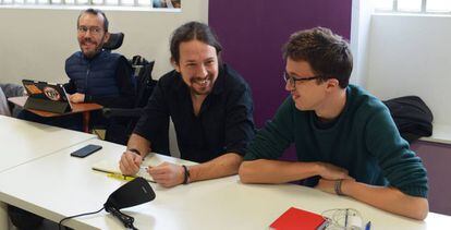 Pablo Iglesias e Íñigo Errejón, el sábado pasado.