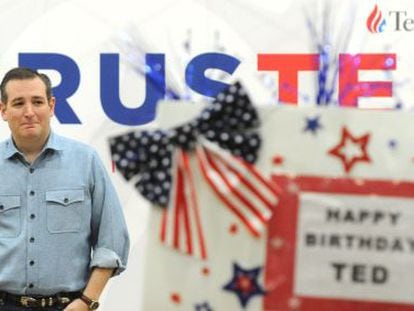 El cantidato republicano a la presiencia, Ted Cruz, en un mitin en Texas. 