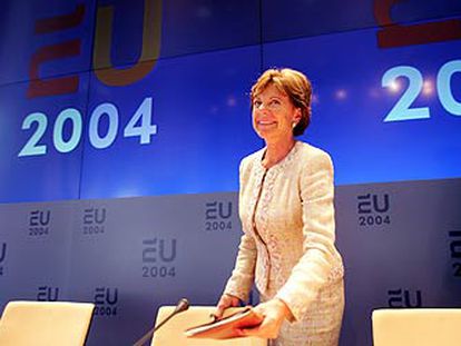Neelie Kroes, durante una rueda de prensa celebrada en agosto en La Haya tras conocerse su designación.