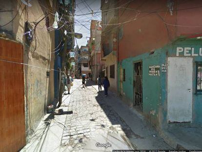 Captura de pantalla de la villa 31 en Google Street View.