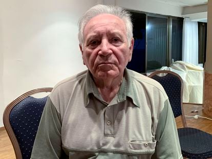 Guenadi Dubin, sobreviviente del Holocausto y refugiado huido de Mariupol (Ucrania), el miércoles en Netanya (Israel).
